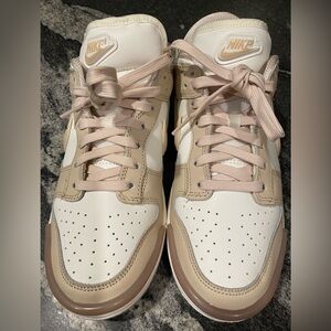 Women’s Nike Cream and White Sand drift Nike Dunks